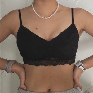 Pink Victoria’s Secret Black Lace Bralette